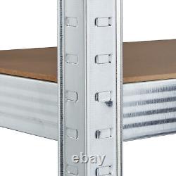 2 x Étagères Robustes 180x90x45 cm Rangement Métal Garage Entrepôt Acier