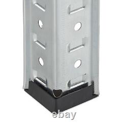 2 x Étagères Robustes 180x90x45 cm Rangement Métal Garage Entrepôt Acier