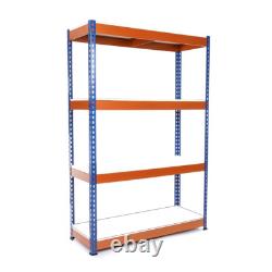 2 x Rayonnage lourd étagères en mélamine 4 niveaux 1800mm H x 900mm L x 450mm P