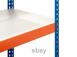 2 x Rayonnage lourd étagères en mélamine 4 niveaux 1800mm H x 900mm L x 450mm P
