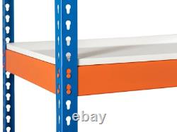 2 x Rayonnage lourd étagères en mélamine 4 niveaux 1800mm H x 900mm L x 450mm P