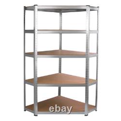 2 x étagères lourdes de 90 cm et 1 x unité d'angle / étagères en acier galvanisé pour garage