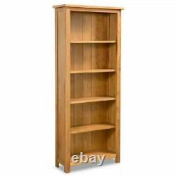 3/5/6 Tier Bookcase Bookshelf Solid Oak Wood Cd-display Shelving Unit Storage Uk