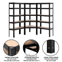 3 Étagères d'angle à 3 niveaux 5 Étagères de rangement pour garage robustes de 150cm de hauteur.