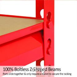 3 Étagères de garage Unité de stockage à 5 niveaux Rangement sans boulons Étagère robuste
