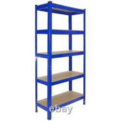3 pièces Étagère en acier 5 niveaux 75 cm Rangement lourd Garage Entrepôt