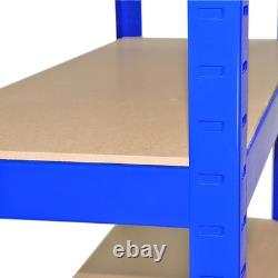 3 pièces Étagère en acier 5 niveaux 75 cm Rangement lourd Garage Entrepôt