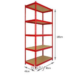 4 Étagères de garage Étagère 5 niveaux Étagère de rangement sans boulon Étagère de rangement lourde