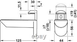 4 X SUPPORTS D'ÉTAGÈRE HAFELE KAIMAN HAUTE RÉSISTANCE EN ALUMINIUM 25kg, épaisseur 7-41mm