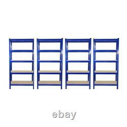 4 x Étagères de garage Unité de rangement Étagage sans boulons Étagère de stockage robuste 75 cm