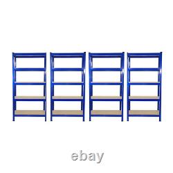 4 x Étagères de garage Unité de rangement Étagage sans boulons Étagère de stockage robuste 75 cm