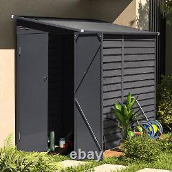 Abri de jardin en métal robuste 9x5ft toit pentu étagère de rangement d'outils d'extérieur Royaume-Uni