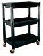 Atd Tools Heavy-duty Plastic 3-shelf Utility Cart Partie Atd 7017 Fast Shipping
