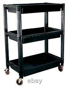 Atd Tools Heavy-duty Plastic 3-shelf Utility Cart Partie Atd 7017 Fast Shipping