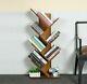 Bamboo Bookcase Tree Free Standing Book Storage Étagères Orgainzer Home Library