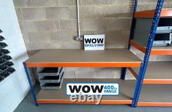 Banc de travail robuste pour atelier industriel, garage, abri de jardin, banc de rangement et d'emballage