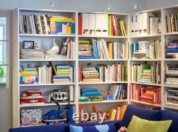 Bibliothèque IKEA BILLY blanche, étagère robuste, unité de rangement, étagère de stockage 80x28x202cm