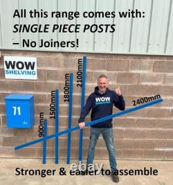 Cadre en métal pour étagères à usage intensif - Cadre uniquement pour garage, atelier ou abri industriel