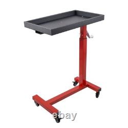 Chariot d'outils de garage ajustable robuste, chariot de station de travail mobile avec étagère de rangement