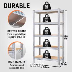 Ensemble de 2 unités de rayonnage en métal pour garage, étagères de stockage lourdes pour entrepôt