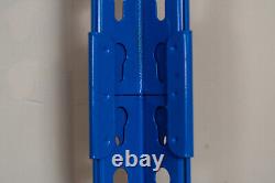 Étagère à 4 niveaux pour garage, unité de rayonnage sans boulon en métal robuste pour le stockage dans un abri de jardin.