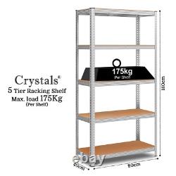 Étagère à 5 niveaux, étagère de garage robuste, étagères de rangement 180x90x40cm