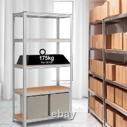 Étagère à 5 niveaux, étagère de rangement lourde, unité de stockage pour garage 180x90x40cm