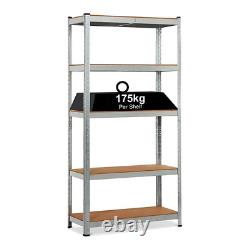 Étagère à 5 niveaux, étagère de rangement lourde, unité de stockage pour garage 180x90x40cm