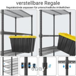 Étagère à rayonnage 4/5 niveaux robuste pour garage avec 4 roulettes