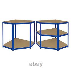 Étagère d'angle 5 niveaux étagère sans boulons étagère de stockage robuste 90 cm