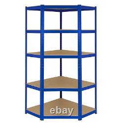 Étagère d'angle à 5 niveaux, étagère sans boulons, étagère de rangement robuste 90 cm