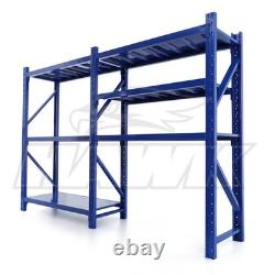 Étagère d'atelier en acier de 2 m de haut, kit de rangement robuste de 300 x 60 cm, 6 étagères, capacité de 300 kg.