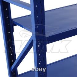 Étagère d'atelier en acier de 2 m de haut, kit de rangement robuste de 300 x 60 cm, 6 étagères, capacité de 300 kg.