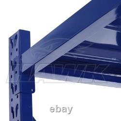 Étagère d'atelier en acier de 2 m de haut, kit de rangement robuste de 300 x 60 cm, 6 étagères, capacité de 300 kg.