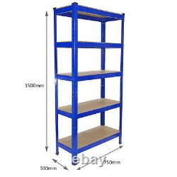 Étagère de garage 4 x étagères Étagère Étagère Rayonnage sans boulon Étagère de stockage robuste 75cm