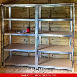 Étagère de garage à 5 niveaux, étagère de rangement robuste, unité de rayonnage 180x90x40cm