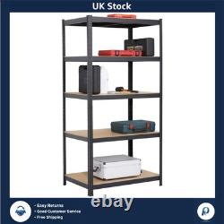 Étagère de garage en métal réglable à 5 niveaux, robuste, 180x90x60cm