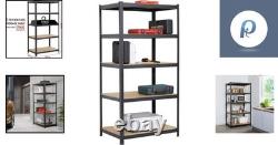 Étagère de garage en métal réglable à 5 niveaux, robuste, 180x90x60cm