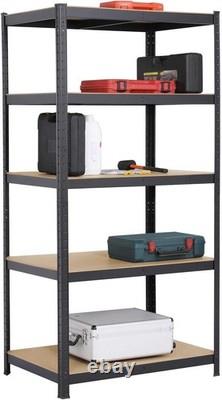 Étagère de garage en métal réglable à 5 niveaux, robuste, 180x90x60cm