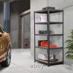 Étagère de garage en métal réglable à 5 niveaux, robuste, 180x90x60cm
