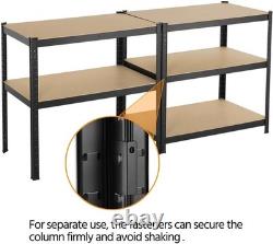 Étagère de garage en métal réglable à 5 niveaux, robuste, 180x90x60cm