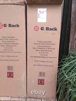Étagère de garage galvanisée G-Rack à usage intensif sans boulons. Neuf