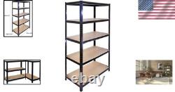 Étagère de garage polyvalente sans boulons 5 niveaux en métal robuste 1800x900x400