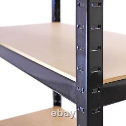 Étagère de garage polyvalente sans boulons 5 niveaux en métal robuste 1800x900x400