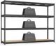 &Eacute;tag&egrave;re De Garage Robuste &agrave; 4 Niveaux 60 X 240 X 183 Cm, Rack De Rangement, Charge De 2000 Kg