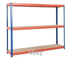 Étagère de rangement à 3 niveaux en acier robuste pour entrepôt, garage ou atelier