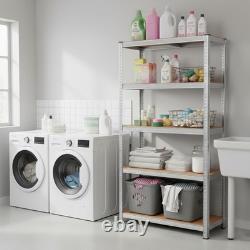 Étagère de rangement à 5 niveaux pour charges lourdes, unité de rayonnage de garage 150 x 70 x 30 cm