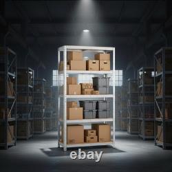Étagère de rangement à 5 niveaux pour charges lourdes, unité de rayonnage de garage 150 x 70 x 30 cm
