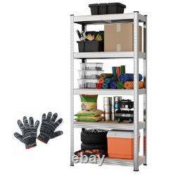 Étagère de rangement à 5 niveaux robuste pour garage, unité de rayonnage de stockage 150x70x30cm
