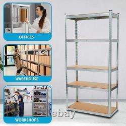 Étagère de rangement à 5 niveaux robuste pour garage, unité de rayonnage de stockage 150x70x30cm